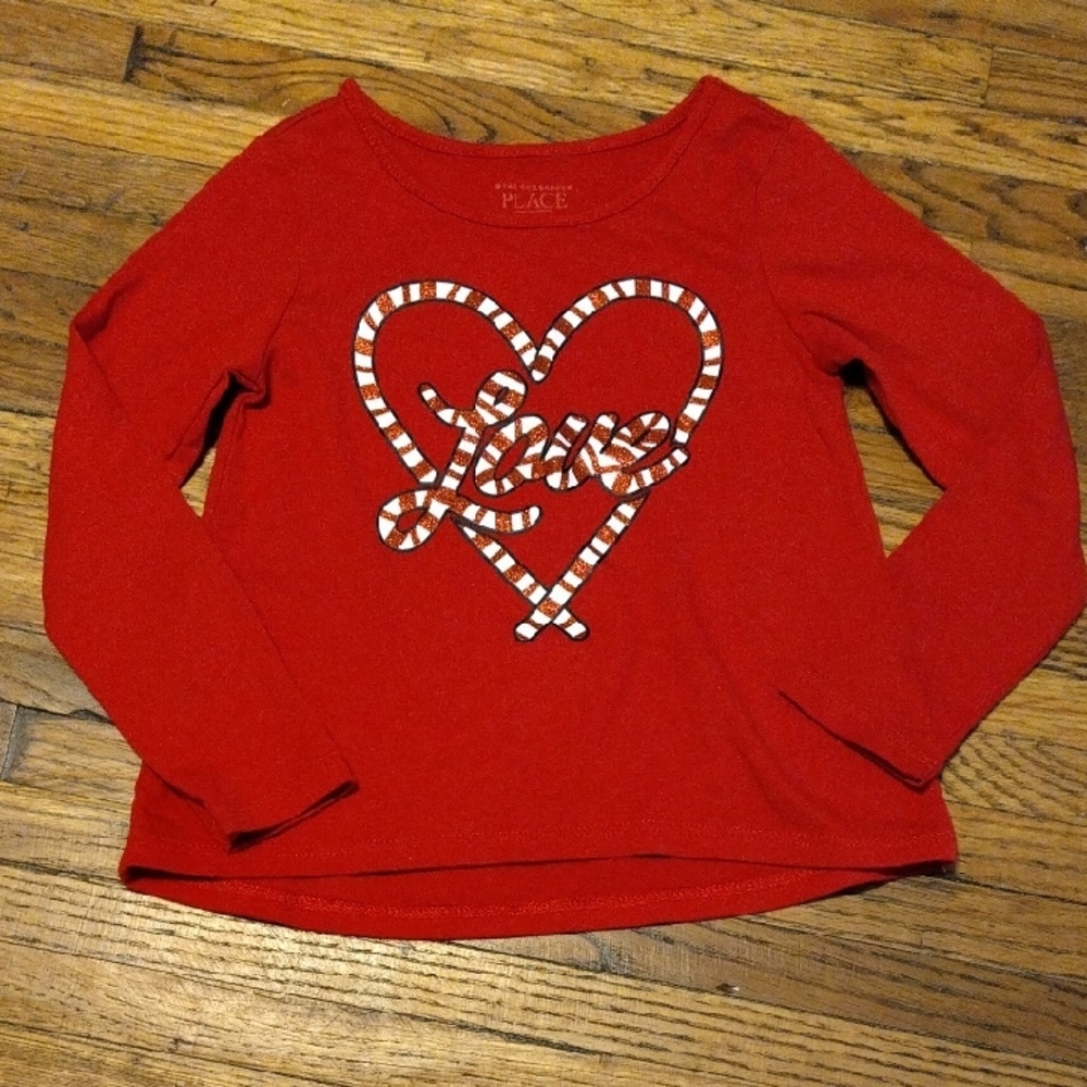 The Children's Place Red Heart Love Long Sleeve Tee